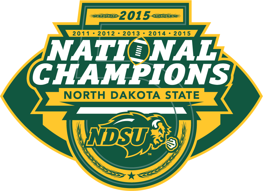 North Dakota State Bison 2015 Champion Logo diy DTF decal sticker